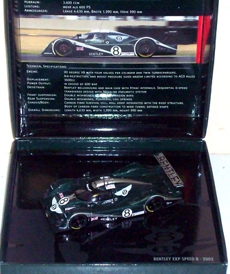 Minichamps 1/43 BENTLEY EXP SPEED 8 LE MANS 2002 403021308 Wallace/vd POELE - Immagine 1 di 4