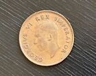 1941 1 Penny South Africa Bronze Coin Unc Km25 Old World Money George Vi