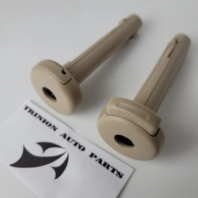 2008 Ford Edge Front Seat Headrest Lock Guide Set Tan Beige Pair Set of 2 OEM - Imagem 1 de 3