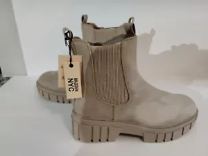 Madden NYC Women's - Chelsea Boot "Beige" inside zipper Shoes NEW size 9.5 - Picture 1 of 14