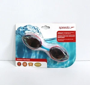 Speedo Adult Record Breaker Mirrored Swim Goggle Ages 15 years and up - Picture 1 of 3