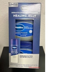 Vaseline Original Healing Jelly, 2 pack x 13 oz + Balm Stick on the Go - Picture 1 of 1