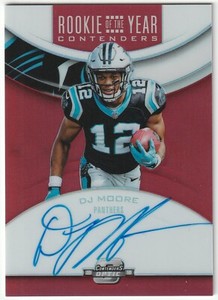 DJ MOORE 2018 PANINI CONTENDERS OPTIC ROY CONTENDERS RED PRIZM AUTO /199 