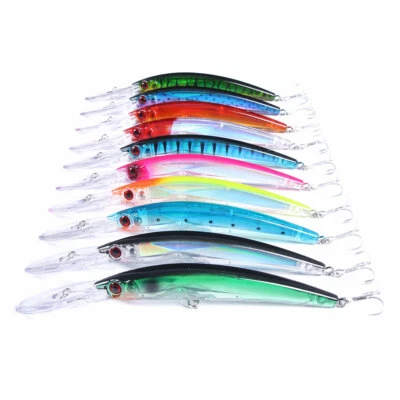 10PCS Lot Swimbait 17cm/23.5g Minnow Fishing Lure Hook Tackle Hard Bait Wobbler - Image 1 of 4