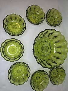 MCM Vintage Anchor Hocking Salad/fruit/dessert 8 serving bowl set Mid Century - Picture 1 of 10