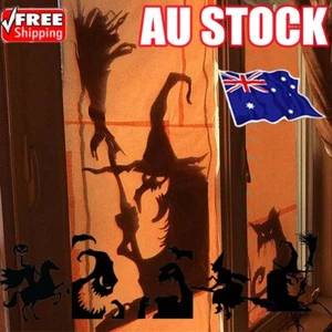Halloween WindowODecoration Halloween Door Wall Decoration Sticker Scary Witch D - Picture 1 of 10