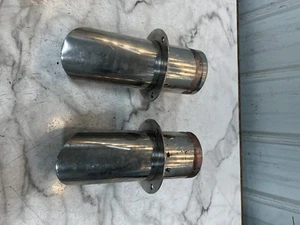 94 OMC Cobra 5.0 L 305 Boat stainless steel through hull transom exhaust pipes - Picture 1 of 14