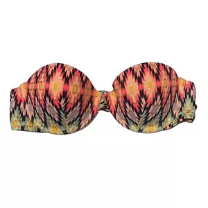 Victoria's Secret Warm Ikat Foil Beach Bandeau Swim Top 32B - Picture 1 of 2