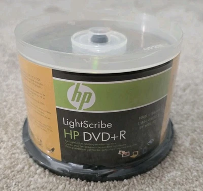 Brand New HP LightScribe DVD+R 50 Pack Spindle 16x 4.7GB Data 120 Min Video - Image 1 of 2