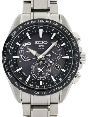 SEIKO ASTRON SBXB077 Solar GPS Black Titanium Men's Watch Box #T529 - Image 1 of 4