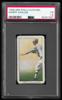 1909 Philadelphia Caramel E95 Harry Krause PSA 1.5 - Image 1 of 2
