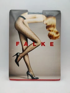 FALKE 40685 Fashion Net Tights. Black Dots Size L - Picture 1 of 4