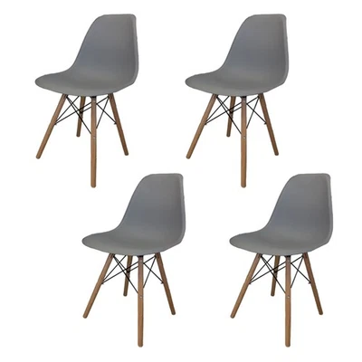 PN Home Ghost Dining Chair Esszimmer Stuhl 4er-Set grau Skandi grau - Bild 1 von 3