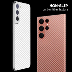 1/3PCS Back Protector Carbon Fiber Sticker Film For Samsung Galaxy S23 S22 Ultra - Picture 1 of 8