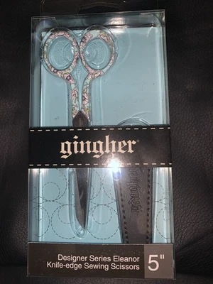 GINGHER ELEANOR RETIRED LIMITED EDITON DESIGNER SERIES 5" SCISSORS BRAND NEW! - Image 1 of 2