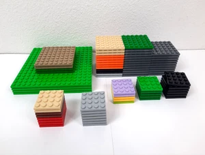 Bulk Lot of 75 Assorted Square Lego Baseplates: 4x4, 6x6, 8x8, 16x16 - Picture 1 of 5