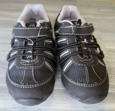 Zapatillas Smart Fit Niños Marrón Rosa Talla 7.5 Bebé Niño Correa Ajustable Usadas en Excelente Condición Foto 1 de 4