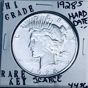 1928 S PEACE SILVER DOLLAR HI GRADE GENUINE U.S. MINT RARE KEY COIN 4496 - Picture 1 of 3