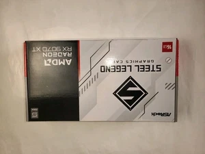 (BOX ONLY) IN HAND ✅ White AMD Radeon RX 9070 XT ASRock Steel Legend 16GB - New - Picture 1 of 3