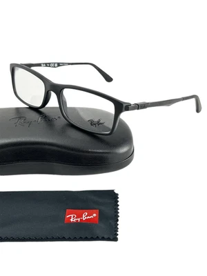 Ray Ban NUEVO Negro Mate Rectángulo Moda Monturas 54-17-145 Anteojos RX7017 Foto 1 de 4