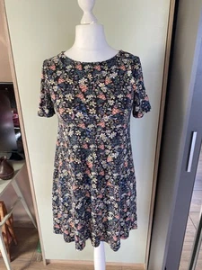 Trapezkleid 36 38 Kleid Pull&Beer Schwarz Blumen - Bild 1 von 9
