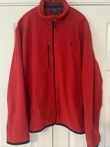 Polo Ralph Lauren Performance Full Zip Fleecejacke Herren XXL Extra Large Rot - Bild 1 von 10