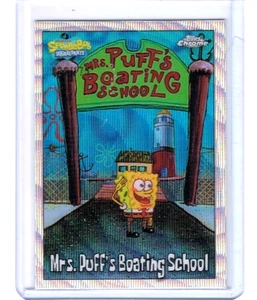 2025 Topps Chrome SpongeBob Mrs. Puff's Boating School Wave Refractor #d 026/175 - Picture 1 of 1