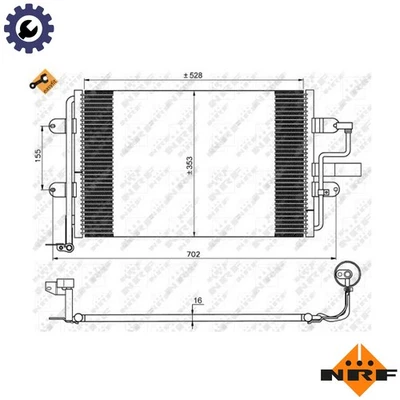 CONDENSER AIR CONDITIONING 35733 FOR VW GOLF/IV/Mk BORA JETTA SEAT LEON 1.9L - Image 1 of 4