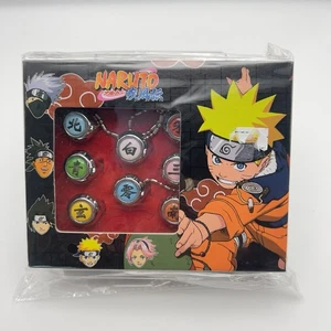 Naruto 10 Ring Set Plus Chain Cosplay Ring Set 2003 Anime - Picture 1 of 5