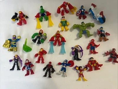LOTE 21 FIGURAS Playskool MARVEL Super Hero Squad Iron Man THOR Hulk Spider-Man Foto 1 de 4