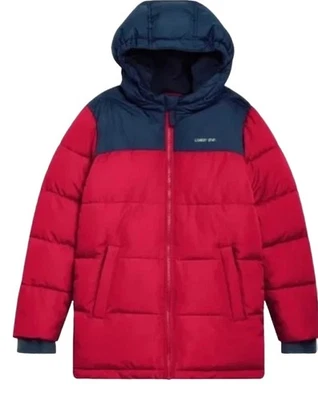 LAND'S END Niños Rojo Invierno Abrigo Chaqueta Parka Forro FULL POLAR TALLA S 7-8 Foto 1 de 4