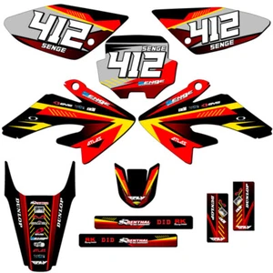 2004-2010 CRF 100 SURGE Red Senge Graphics Kit Compatible with Honda - Picture 1 of 10