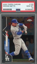 Mookie Betts 2020 Topps Chrome Baseball Card #100 Graded PSA 10 GEM MINT