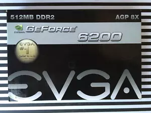 EVGA AGP GeForce 6200 512 DDR2 AGP 8X graphics card with box & Driver disk only - Picture 1 of 10