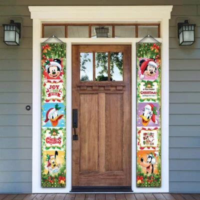 Mickey Mouse And Friends Joy The World Merry Christmas Door Banner - Image 1 of 2