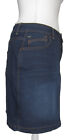 M&S Womens Marks And Spencer Blue Denim Skirt Size 16 Defect Sewn Up Hole