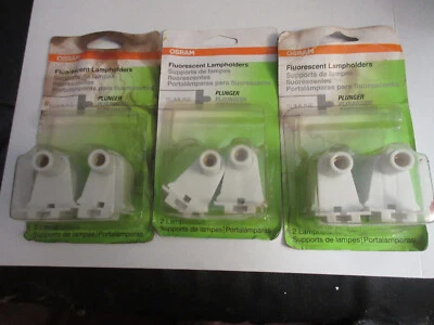 Osram florescent lampholders 3 sets (6 ) Plunger - Image 1 of 4