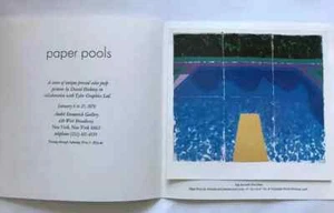 DAVID HOCKNEY Plate Signed Paper Pools Swimming Pool Diving Board Print Brochure - Picture 1 of 7