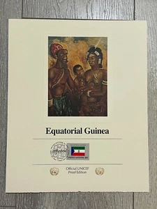 Guinea Flag Stamps Official UNICEF Proof Edition of First Day of Issue, '81 - Picture 1 of 1