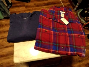 GAP Men's Checked Flannel Shirt Untucked Style - SZ XL w/ GOODFELLOW Tee!! - Bild 1 von 5