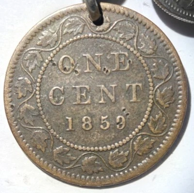 1859 Canadian Large One Cent 9/10 Rd - Image 1 of 2