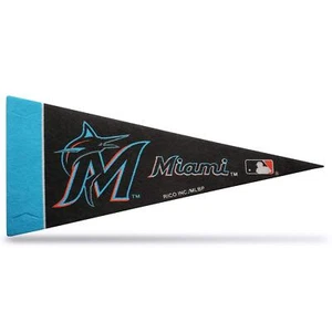 Miami Marlins MLB Mini Wimpel 9X4 Zoll, Filz (blau 2, 9"X4") - Bild 1 von 1
