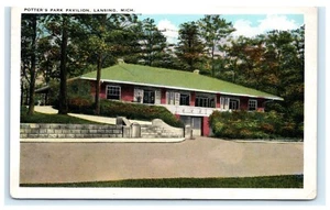 Postal G10 Potter’s Park Pavilion Lansing MI Michigan 1930 - Imagen 1 de 2