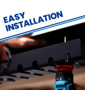 Under Desk Cable Management Tray No Drill Black Cable Raceway w/ Wire Organizer - Photo 1/3
