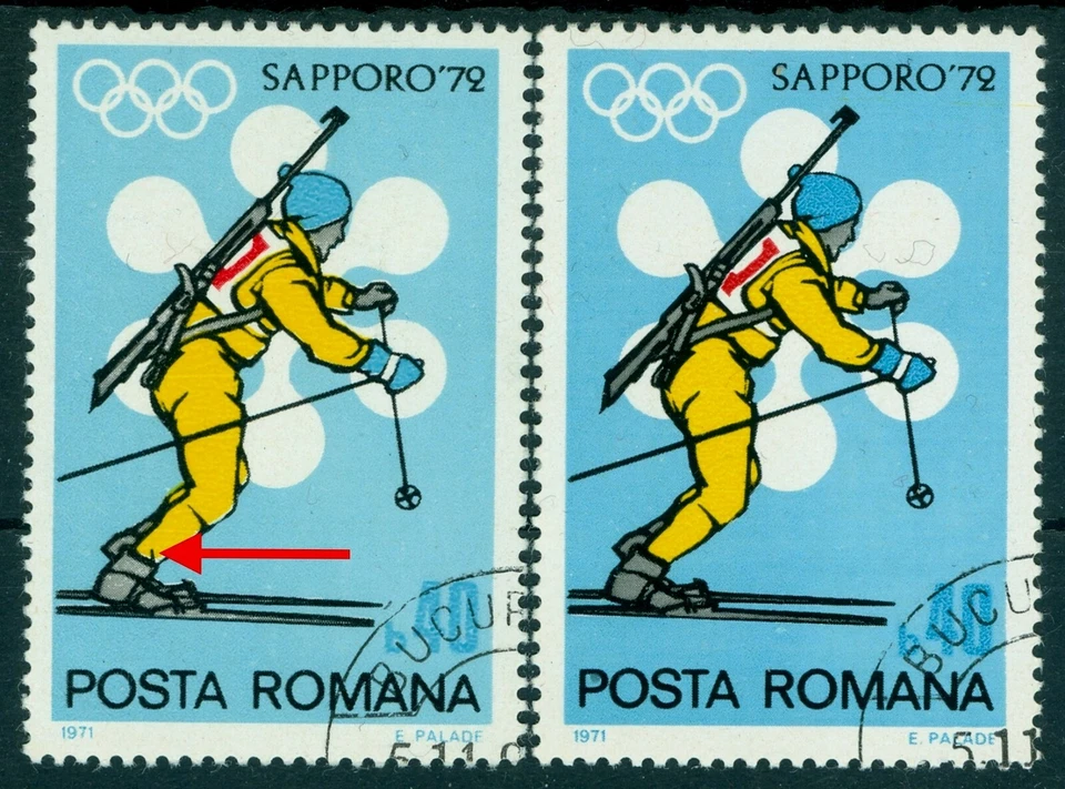 Juegos Olímpicos de Invierno de Sapporo 1971, biatlón, deportes de invierno, Rumanía, error/1, VFU Foto 1 de 1