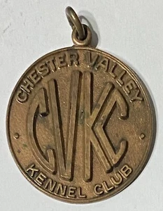 Medalla Medallón Chester Valley Kennel Club Vintage Color Bronce 1 Pulgada - Imagen 1 de 2