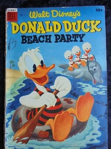 WALT DISNEY'S DONALD DUCK BEACH PARTY #1 1954 DELL GOLDEN AGE GIANT - Picture 1 of 2