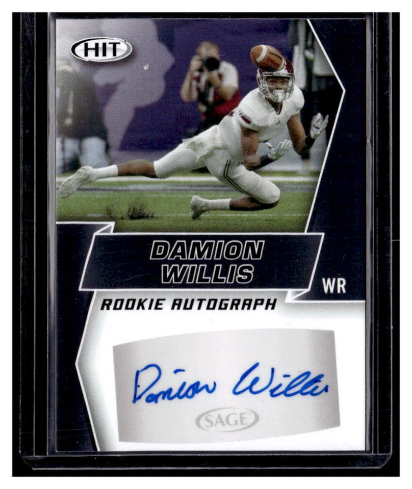 2019 SAGE HIT Autographs Black #A82 Damion Willis Autograph AUTO BENGALS TROY U - Image 1 of 1