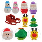 3D Christmas Erasers Santa Xmas Tree Snowman Reindeer Rubber Toys