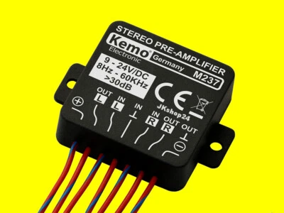 KEMO M237 Universal Stereo-Vorverstärker 9-24 V/DC 30dB Frequenz ca.8 Hz-60 kHz